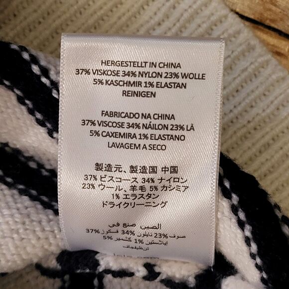 Joie Ruthine Sweater, Breton Stripes, Puff Sleeves, Buttons, Crew Neck, Sz M - Picture 10 of 11